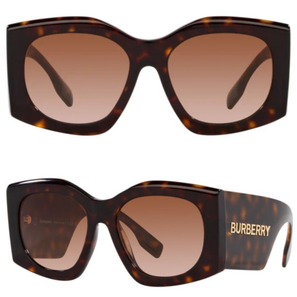 BURBERRY OVERSIZED BROWN SUNGLASSES MADELINE BE 4388U NEW